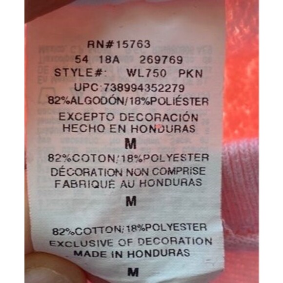 Vintage Champion Women's Reverse Weave Baby Pink Crew sweatshirt Size M - Picture 7 of 7